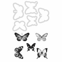Kaisercraft - Decorative Dies and Clear Acrylic Stamps - Butterflies