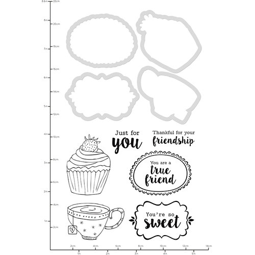 Kaisercraft - Decorative Dies and Clear Acrylic Stamps - Sweet Friends