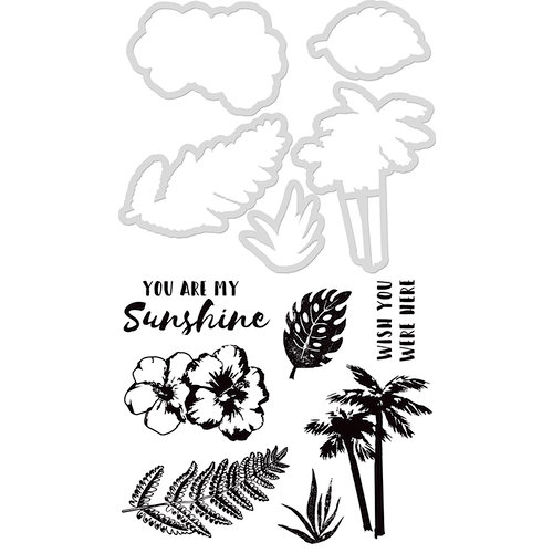 Kaisercraft - Decorative Dies and Clear Acrylic Stamps - Tropical Beach