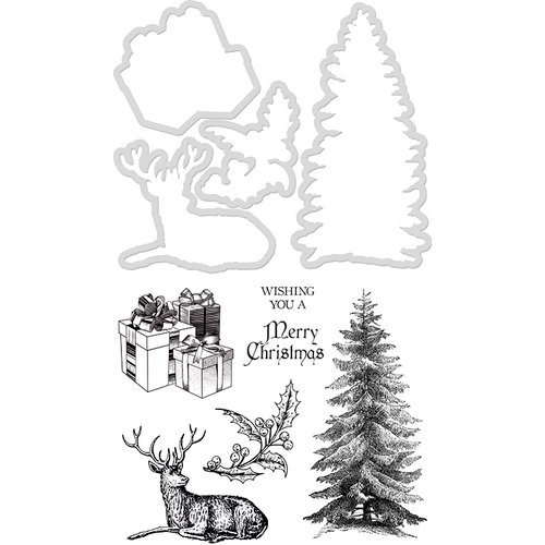Kaisercraft - Decorative Die and Clear Acrylic Stamps - Traditional Christmas