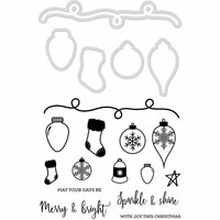 Kaisercraft - Decorative Die and Clear Acrylic Stamps - Christmas Garland