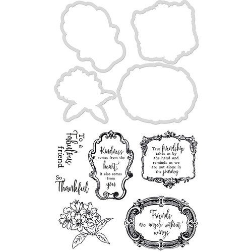 Kaisercraft - Decorative Die and Clear Acrylic Stamps - Frames and Flowers