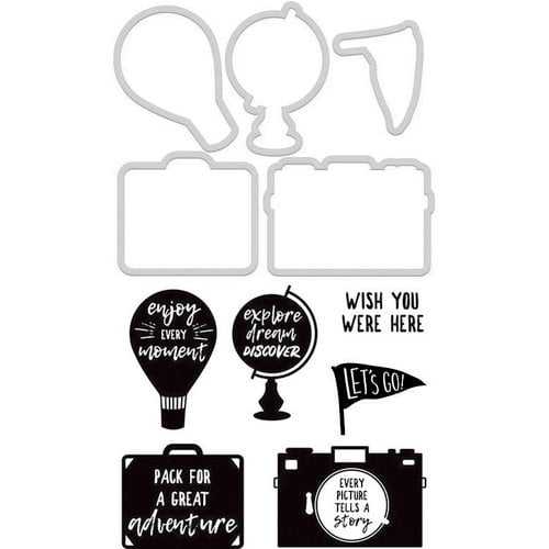 Kaisercraft - Decorative Dies and Clear Acrylic Stamps - Wish You Were Here