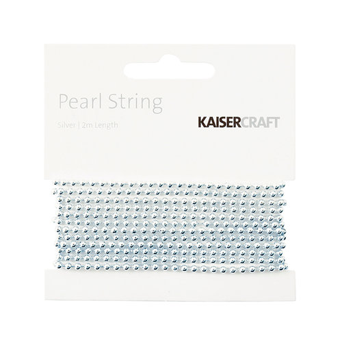 Kaisercraft - Pearl String - Silver - 6.5 Feet