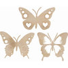 Kaisercraft - Flourishes - Die Cut Wood Pieces - Funky Butterflies