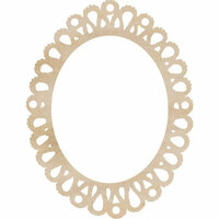 Kaisercraft - Flourishes - Die Cut Wood Pieces - Oval Lace Frame