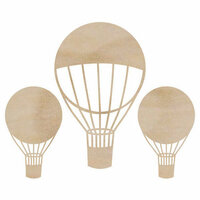 Kaisercraft - Flourishes - Die Cut Wood Pieces - Hot Air Balloons