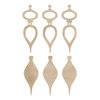 Kaisercraft - Flourishes - Die Cut Wood Pieces - Mini Tear Drop Baubles