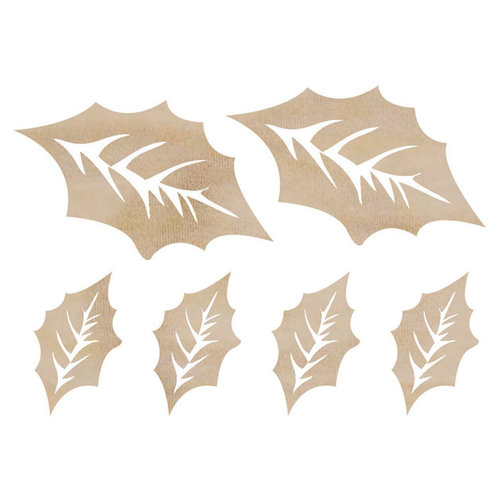 Kaisercraft - Flourishes - Die Cut Wood Pieces - Holly Leaves