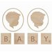 Kaisercraft - Flourishes - Die Cut Wood Pieces - Baby Face - Boy