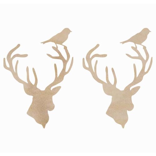Kaisercraft - Flourishes - Die Cut Wood Pieces - Deer Heads