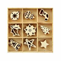 Kaisercraft - Christmas - Flourishes - Die Cut Wood Pieces Pack - Festive