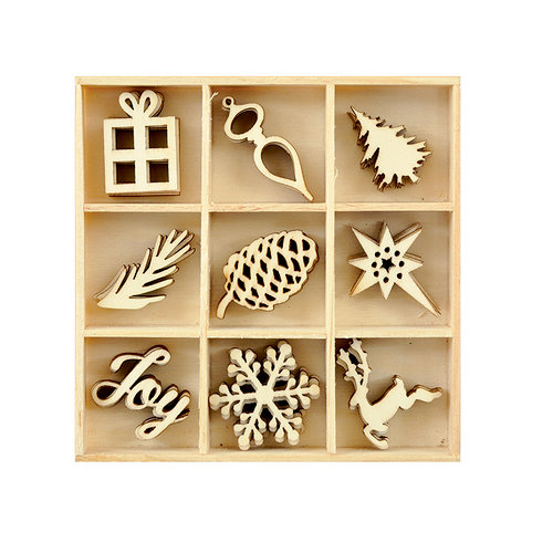 Kaisercraft - Christmas - Flourishes - Die Cut Wood Pieces Pack - Joy