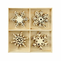 Kaisercraft - Christmas - Flourishes - Die Cut Wood Pieces Pack - Snowflakes