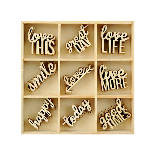Kaisercraft - Flourishes - Die Cut Wood Pieces Pack - Little Words