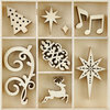 Kaisercraft - Christmas Jewel Collection - Flourishes - Die Cut Wood Pieces