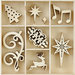 Kaisercraft - Christmas Jewel Collection - Flourishes - Die Cut Wood Pieces