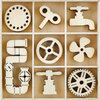 Kaisercraft - Factory 42 Collection - Flourishes - Die Cut Wood Pieces