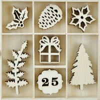 Kaisercraft - Christmas Edition Collection - Flourishes - Die Cut Wood Pieces