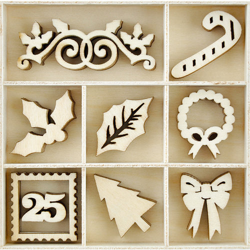 Kaisercraft - Christmas - Flourishes - Die Cut Wood Pieces - Dear Santa