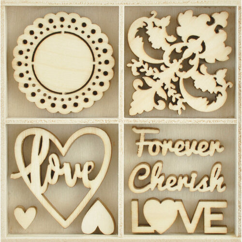 Kaisercraft - Flourishes - Die Cut Wood Pieces - Be Mine