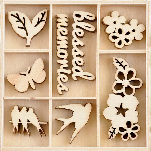 Kaisercraft - Morning Dew Collection - Flourishes - Die Cut Wood Pieces Pack