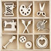 Kaisercraft - Crafternoon Collection - Flourishes - Die Cut Wood Pieces Pack