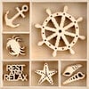 Kaisercraft - Uncharted Waters Collection - Flourishes - Die Cut Wood Pieces Pack