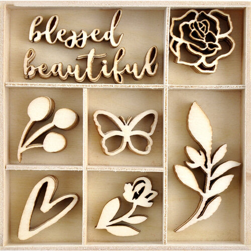 Kaisercraft - Flourishes - Die Cut Wood Pieces - Amethyst