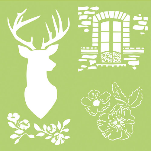 Kaisercraft - 12 x 12 Stencils Template - Deer