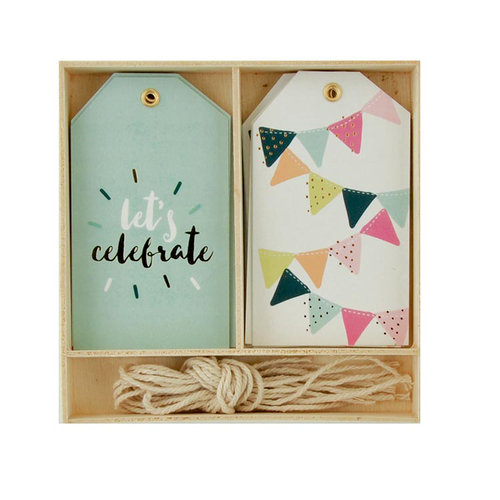 Kaisercraft - Lucky Dip Collection - Gift Tag Box - Let's Celebrate