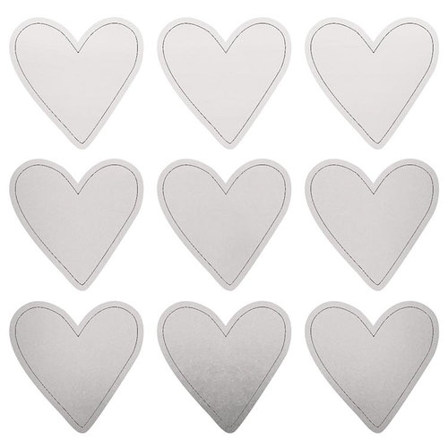Kaisercraft - Lucky Dip Collection - Foil Stickers - Silver Hearts