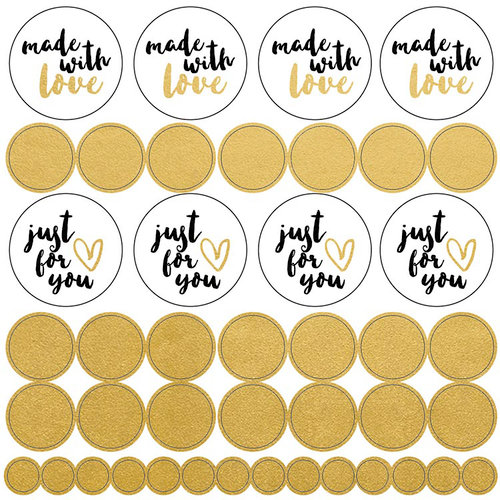 Kaisercraft - Lucky Dip Collection - Foil Stickers - Made with Love