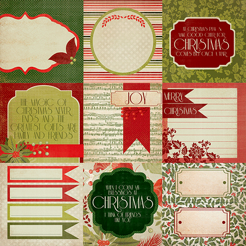 Kaisercraft - Christmas Carol Collection - 12 x 12 Double Sided Paper - Deck The Halls