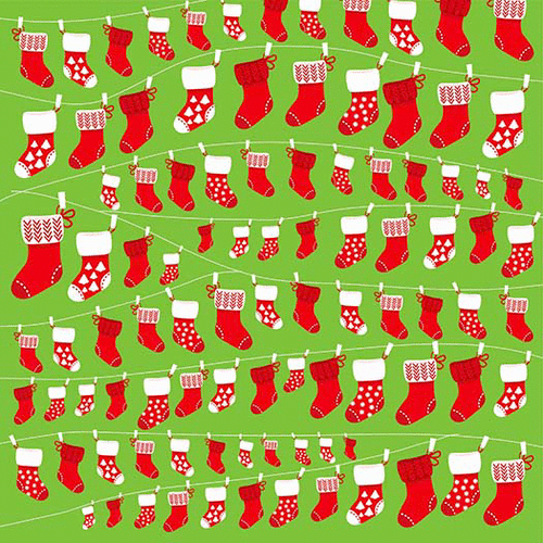 Kaisercraft - Santas List Collection - Christmas - 12 x 12 Double Sided Paper - Stocking