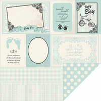 Kaisercraft - Pitter Patter Collection - 12 x 12 Double Sided Paper - Little Feet