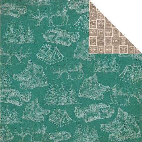 Kaisercraft - Outdoor Trail Collection - 12 x 12 Double Sided Paper - Camp Fire