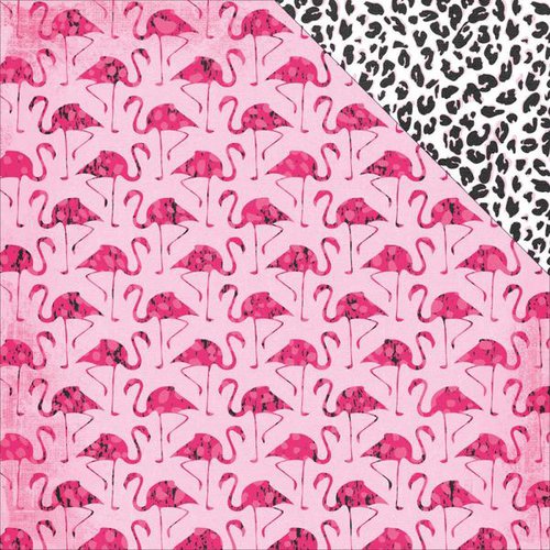 Kaisercraft - Say Aloha Collection - 12 x 12 Double Sided Paper - Flamingo