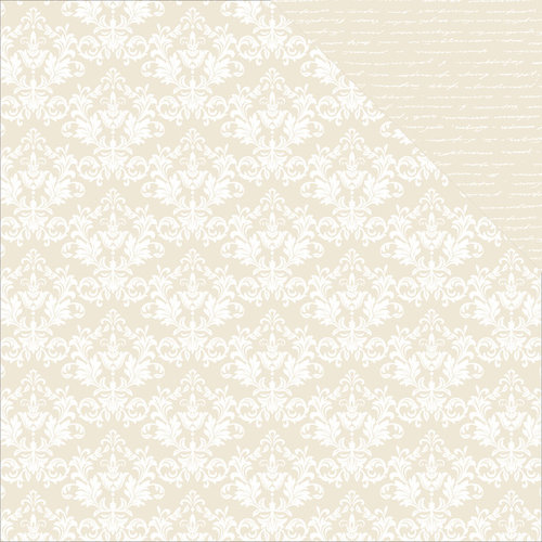 Kaisercraft - Back to Basics Collection - 12 x 12 Double Sided Paper - Beige Damask
