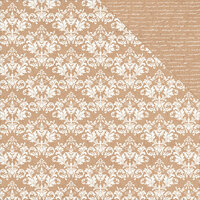 Kaisercraft - Back to Basics Collection - 12 x 12 Double Sided Paper - Kraft Damask