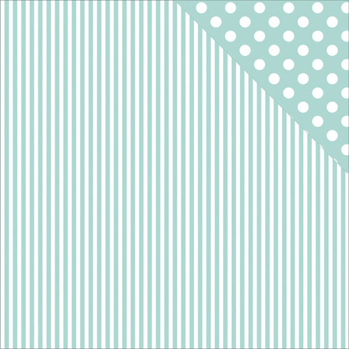 Kaisercraft - Back to Basics Collection - 12 x 12 Double Sided Paper - Seabreeze Stripe