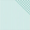 Kaisercraft - Back to Basics Collection - 12 x 12 Double Sided Paper - Seabreeze Stripe