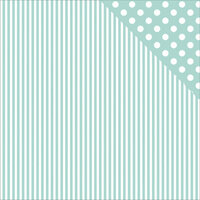 Kaisercraft - Back to Basics Collection - 12 x 12 Double Sided Paper - Seabreeze Stripe