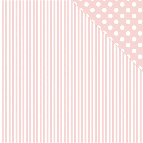 Kaisercraft - Back to Basics Collection - 12 x 12 Double Sided Paper - Pink Stripe