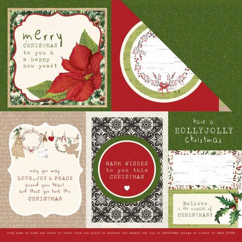 Kaisercraft - Home for Christmas Collection - 12 x 12 Double Sided Paper - Warm Wishes