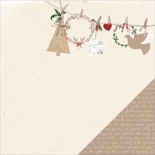 Kaisercraft - Home for Christmas Collection - 12 x 12 Double Sided Paper - Laurel