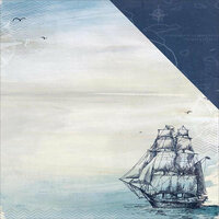 Kaisercraft - Sail Away Collection - 12 x 12 Double Sided Paper - Ship