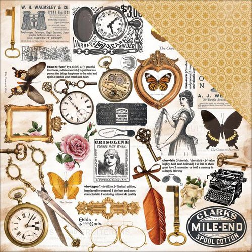 Kaisercraft - Treasured Moments Collection - 12 x 12 Double Sided Paper - Recall