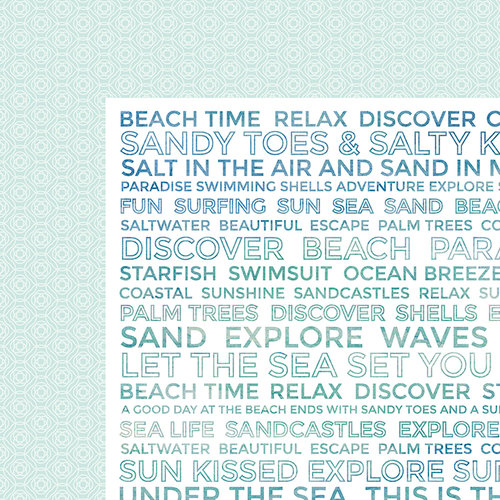 Kaisercraft - Coastal Escape Collection - 12 x 12 Double Sided Paper - Discovery