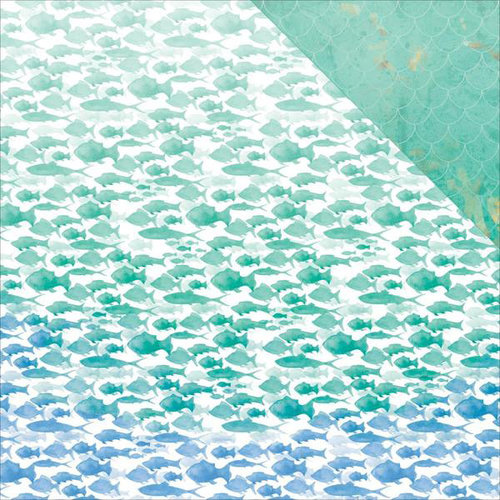 Kaisercraft - Mermaid Tails Collection - 12 x 12 Double Sided Paper - Aquarium